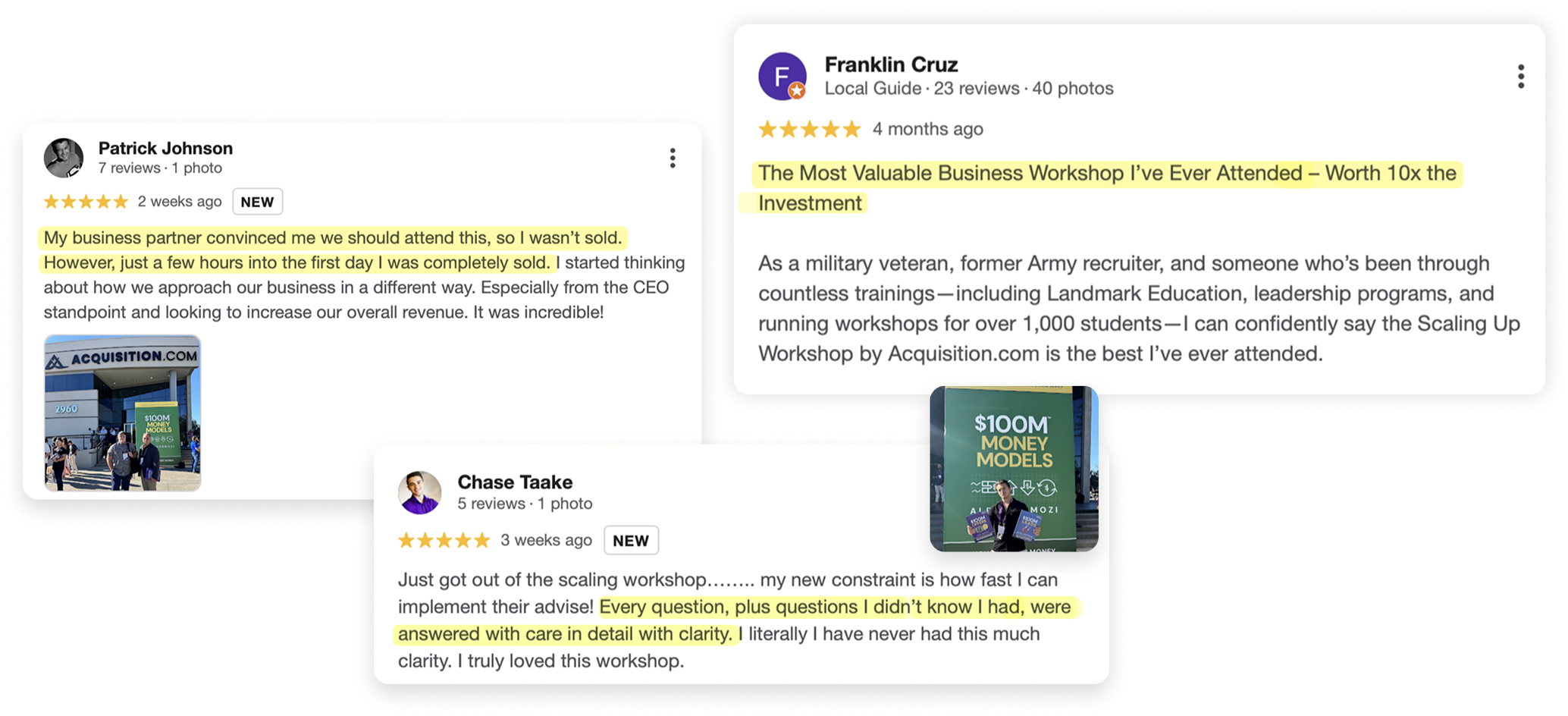 Workshop reviews